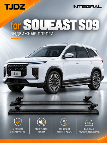 Выдвижные пороги TJDZ для Soueast S09 c 2024 г. в.